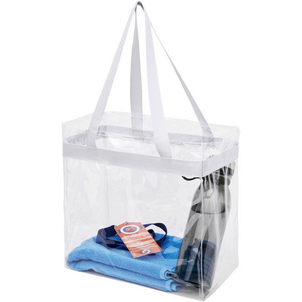 Hampton transparent tote bag - White / Transparent clear