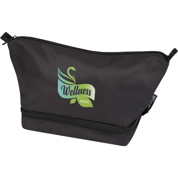 Trip Aware™ recycled travel toiletry bag 6L - Black
