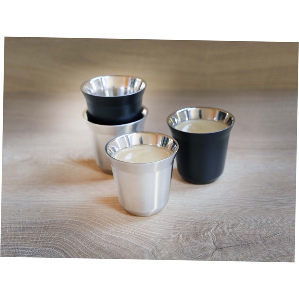 Duo 80 ml RCS certified stainless steel espresso cup set - Silver