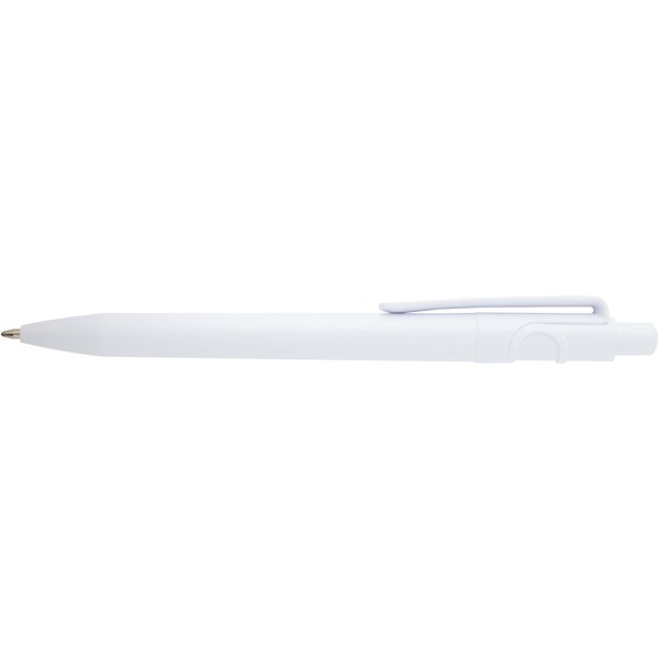 Unica recycled plastic ballpoint pen (black ink) - White