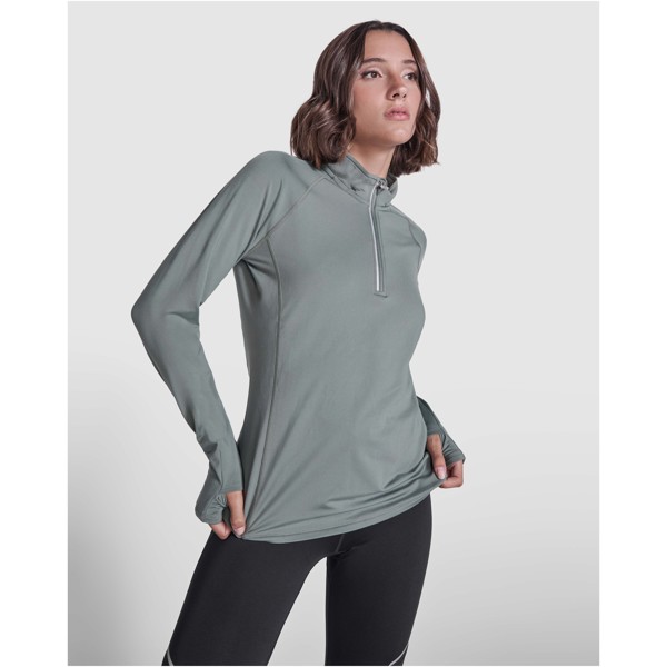 Estambul long sleeve women's half zip sweatshirt - Storm Blue / roly-L