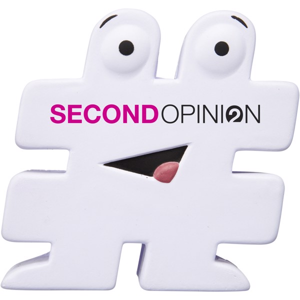 Hashtag stress reliever - White