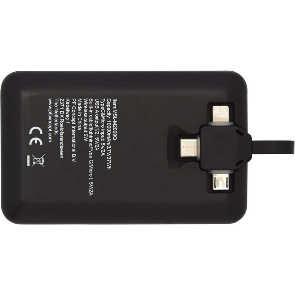 Batería externa inalámbrica de 10,000 mAh con cable 3 en 1 "Kano"