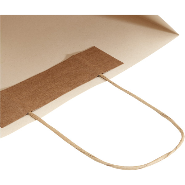 Agricultural waste 150 g/m2 paper bag with twisted handles - 31 x 12 x 31 cm
