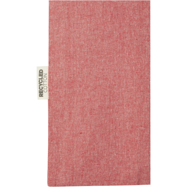Pheebs 150 g/m² recycled cotton trendy tote bag 7L - Heather Red