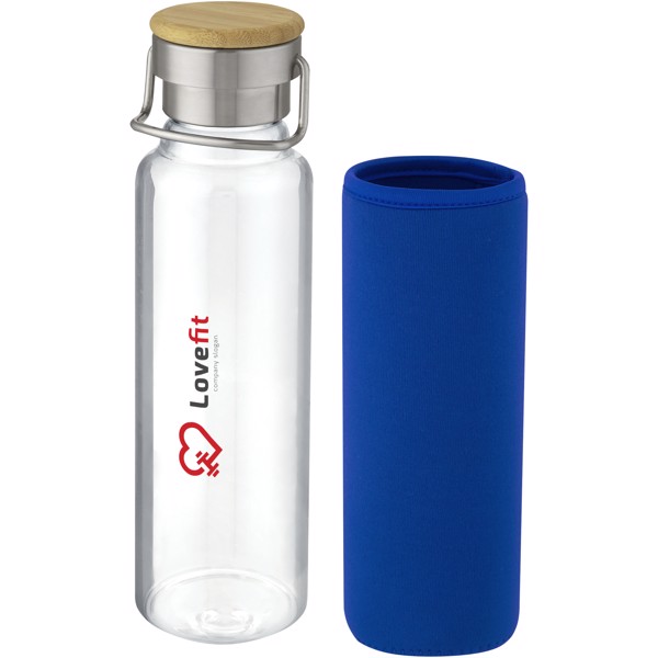 Thor 660 ml glass bottle with neoprene sleeve - Blue