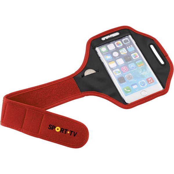 Gofax smartphone bracelet with transparent cover - Red