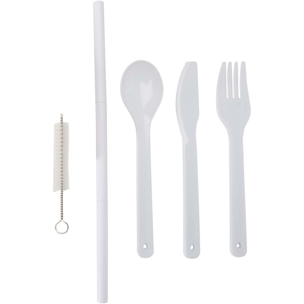 Runa cutlery set with bamboo lid - Slate Grey