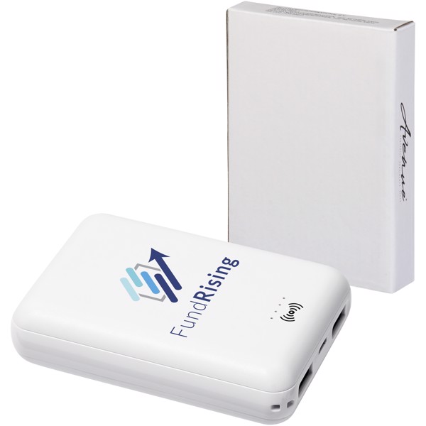 Dense 5000 mAh wireless power bank - White