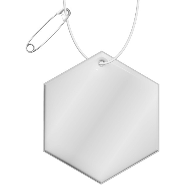 RFX™ H-12 hexagon lightweight reflective PVC hanger - White