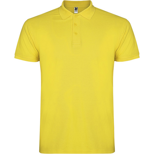 Star short sleeve kids polo - Yellow / 3/4