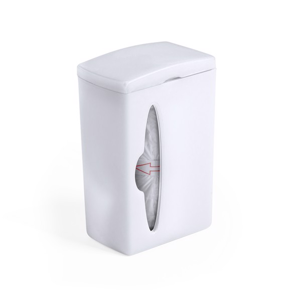 Waste Bag Dispenser Bluck - White