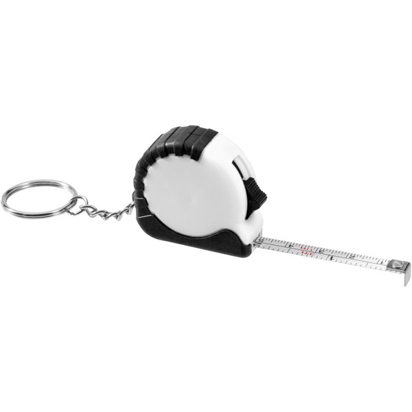 Habana 1 metre measuring tape with keychain - White