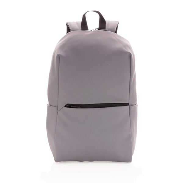 Schicker PU 15.6" Laptop-Rucksack - Grau
