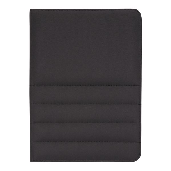 Impact AWARE™ RPET A4 portfolio with zipper - Black