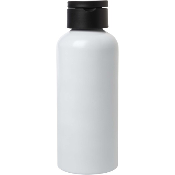 Trinity 600 ml RCS certified recycled aluminium water bottle with RPET lid - White