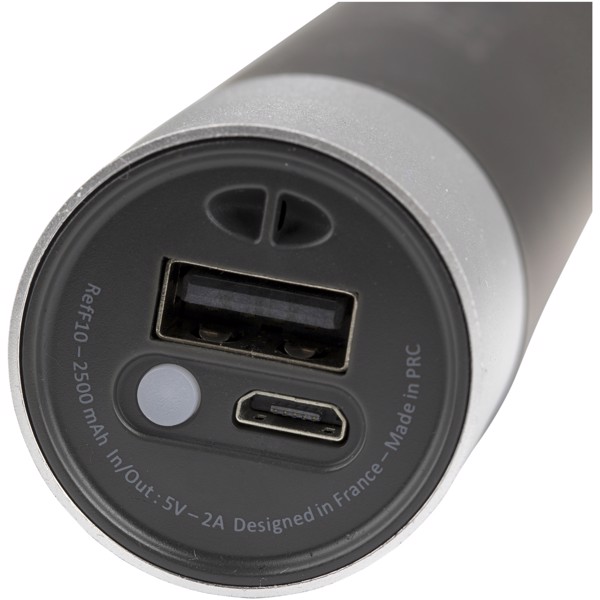 SCX.design F10 2500 mAh light-up flashlight - Silver / White