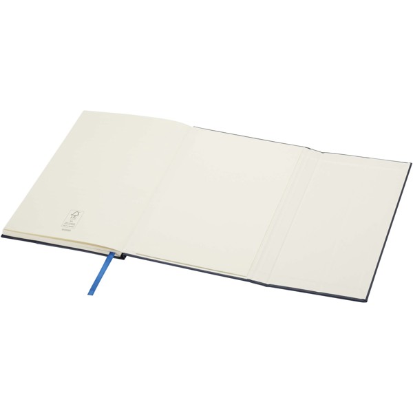 Alejandra A5 recycled plastic hard cover notebook - Ocean Blue
