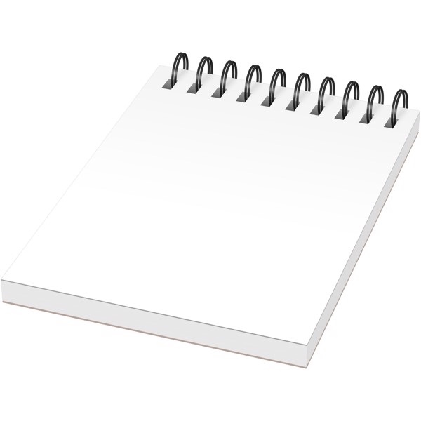 Desk-Mate® A7 notebook synthetic cover - White / Solid black