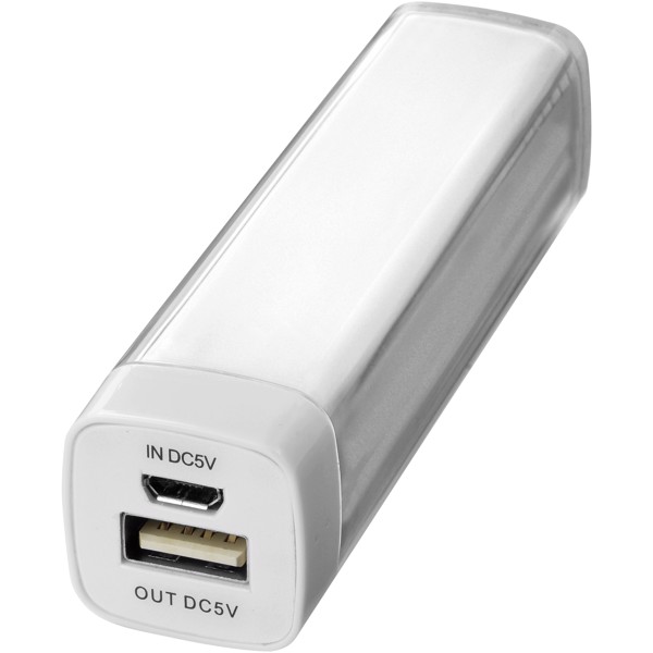 Flash 2200 mAh power bank - White