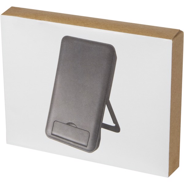 Base de carga inalámbrica de plástico reciclado de 10 W con soporte para teléfono "Loop"