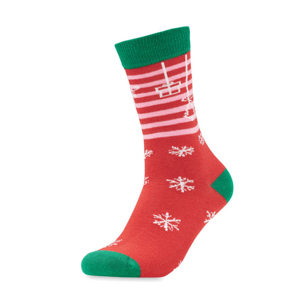 Pair of Christmas socks L Joyful L