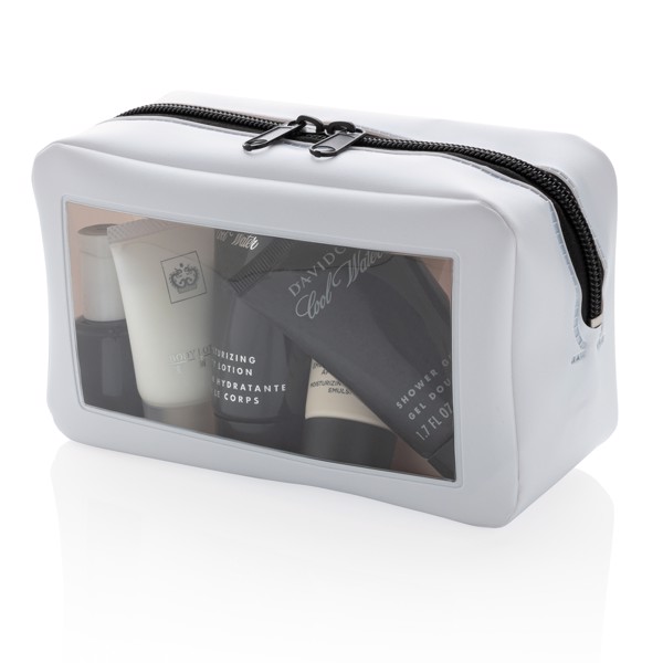 Transparent travel case - White