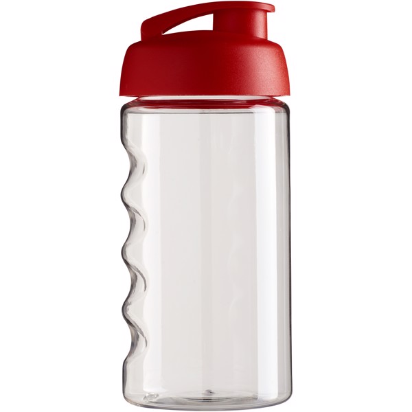 Sportovní láhev s vyklápěcím víčkem H2O Bop® 500 ml - Průhledná / Červená s efektem námrazy