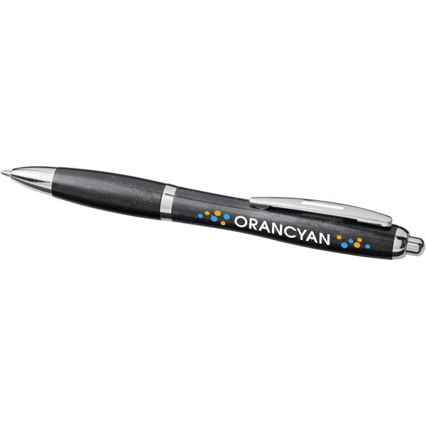 Nash wheat straw chrome tip ballpoint pen - Solid black