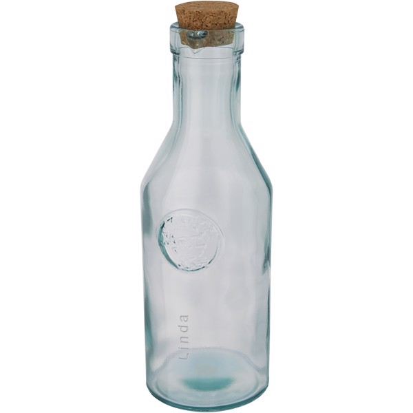 Fresqui recycled glass carafe with cork lid