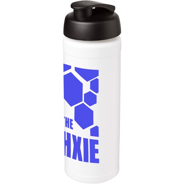 Baseline® Plus grip 750 ml flip lid sport bottle - White / Black