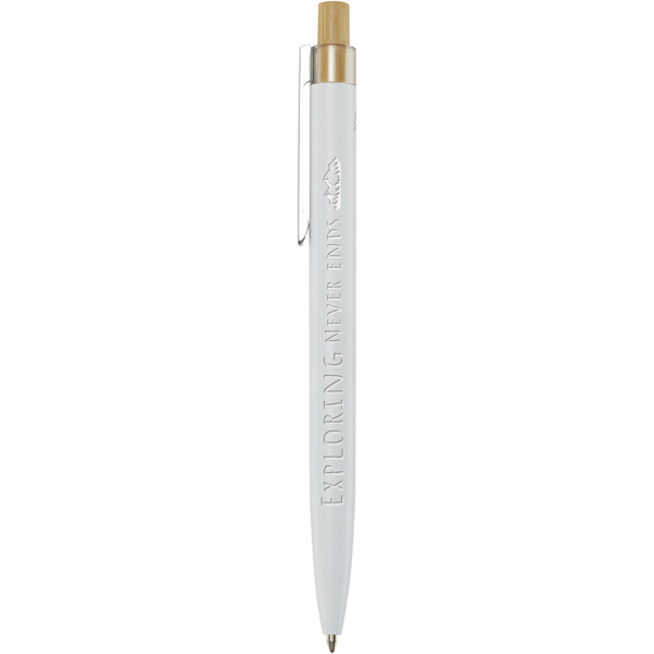 Nooshin recycled aluminium ballpoint pen (blue ink) - White
