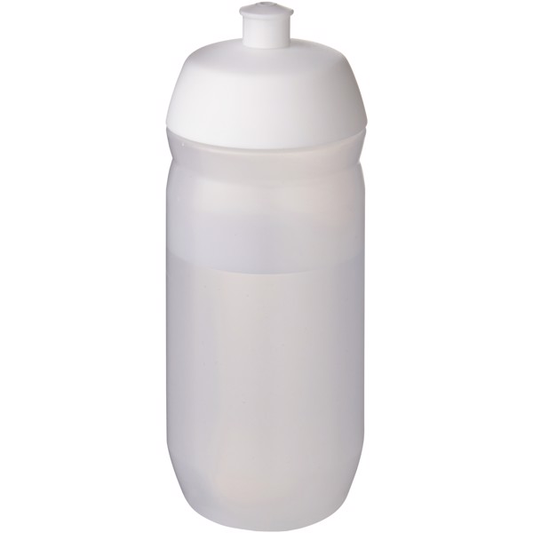 Bidón deportivo de 500 ml "HydroFlex™ Clear" - Blanco / Transparente escarchado