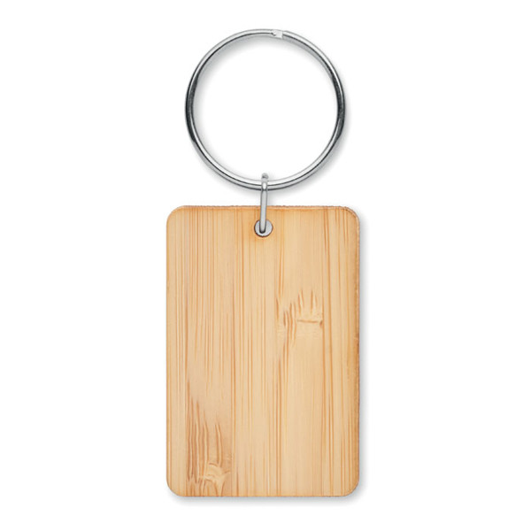 Rectangular bamboo key ring Angleboo