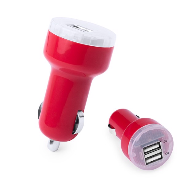 USB Car Charger Denom - White