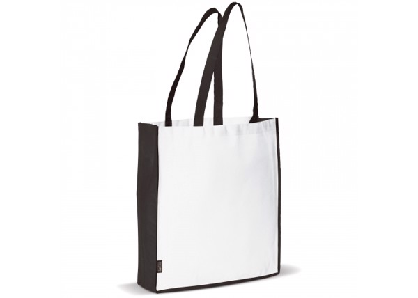 Carrier bag non-woven 75g/m² - White / Black