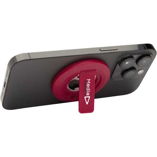 Ain recycled plastic magnetic phone stand with bottle opener - Red