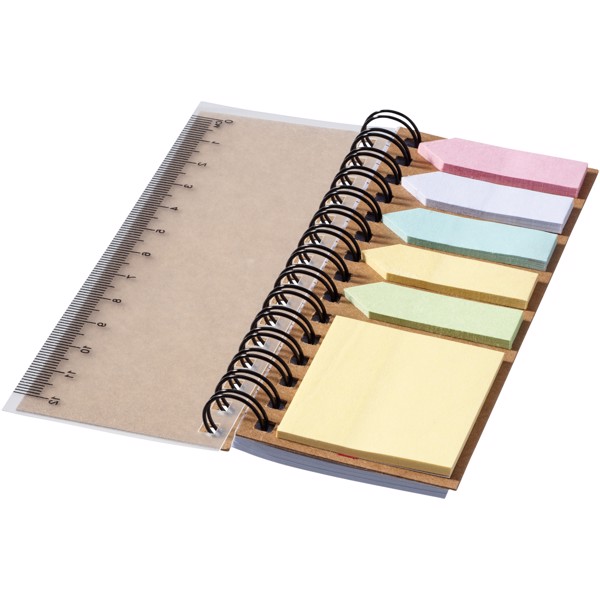 Libreta con espiral y notas adhesivas de colores "Spinner"