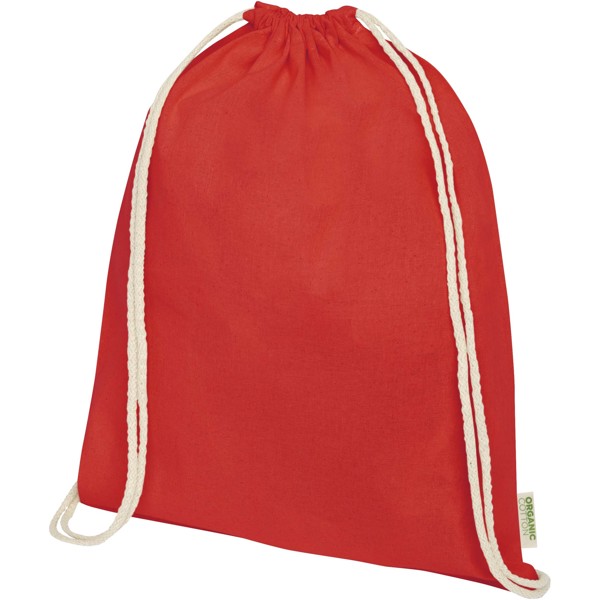 Odisha 140 g/m² OCS organic drawstring bag 5L - Red