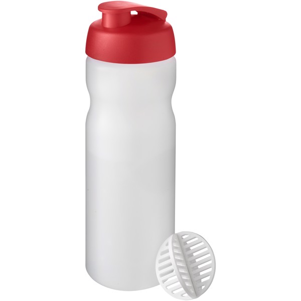 Baseline Plus 650ml šejkrová lahev - Červená s efektem námrazy / Čirá s efektem námrazy