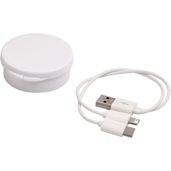 Versa 3-in-1 charging cable in case - White