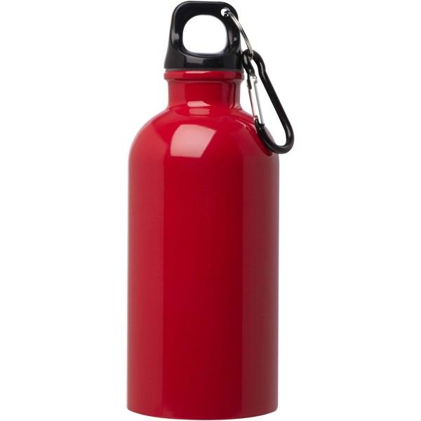Oregon 400 ml RCS certified single wall stainless steel water bottle with carabiner - Red