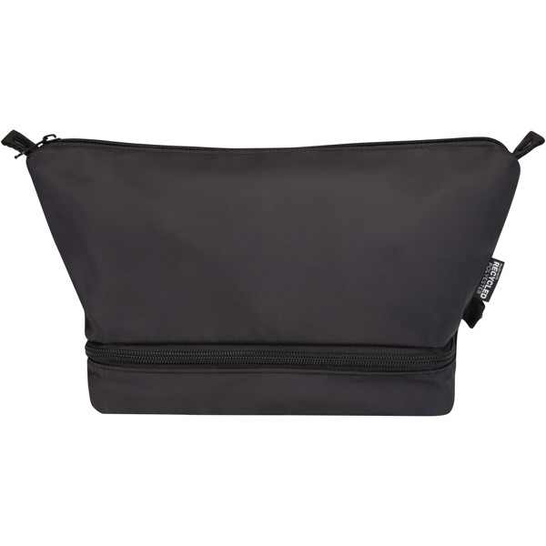Trip Aware™ recycled travel toiletry bag 6L - Black