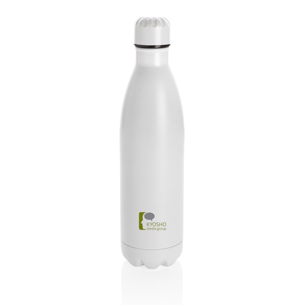 Solid colour vacuum stainless steel bottle 750ml - White