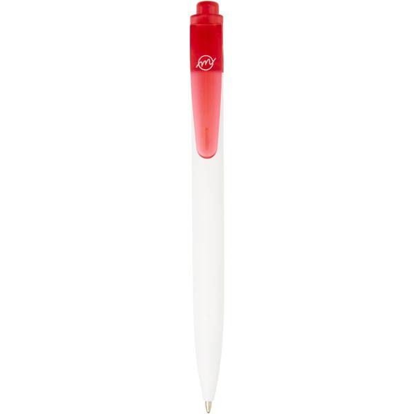 Thalaasa ocean-bound plastic ballpoint pen (black ink) - Transparent Red / White