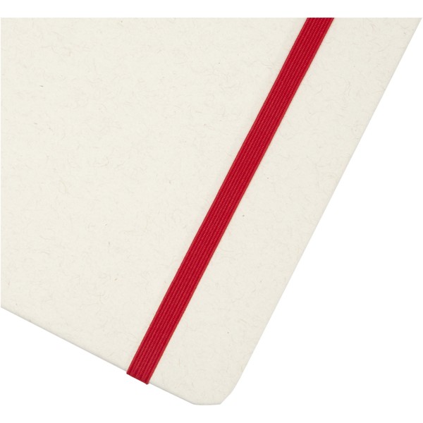 Bass A5 recycled hard cover notebook with lined pages - Red