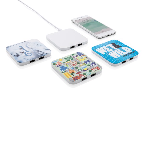 10W Wireless Charger with USB Ports