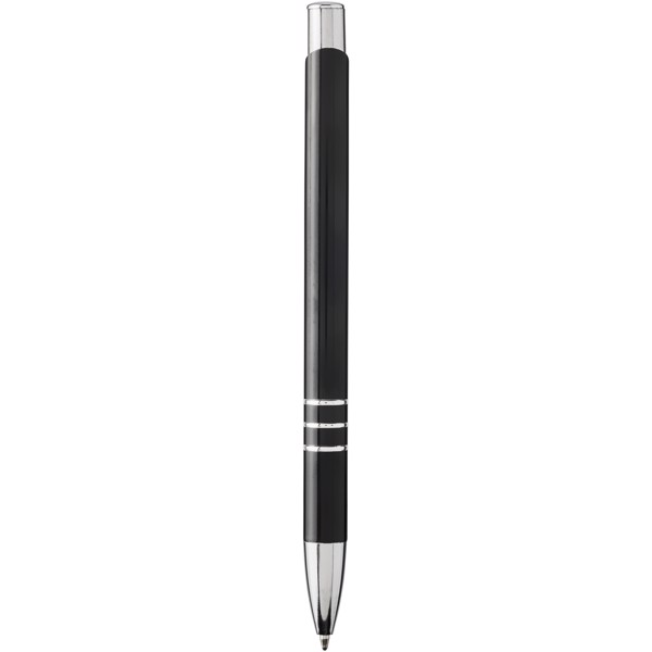 Moneta laser colour aluminium click ballpoint pen - Solid black / Silver