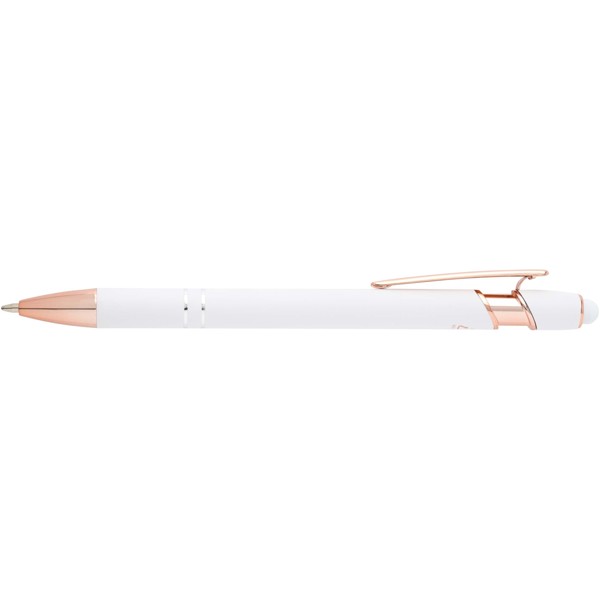 Nanna ballpoint pen with rose gold finish (blue ink) - White