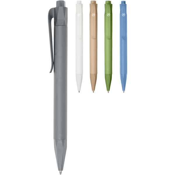 Terra corn plastic ballpoint pen (blue ink) - White